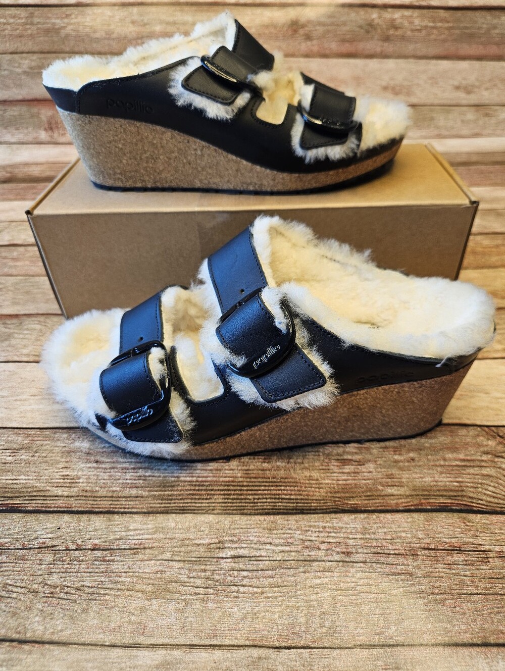 Papillio by Birkenstock Nora Big Buckle wedge sandals